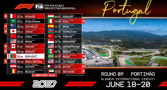 FORMULA 1® PORTUGUESE GRAND PRIX now has a confirmed date: 18-20 June 2027